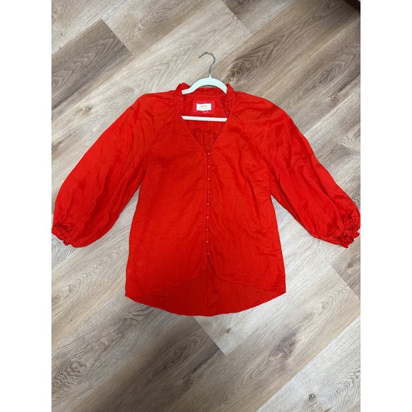 Maeve by Anthropologie Tops - Maeve (Red) Button Down Blouse Women Medium